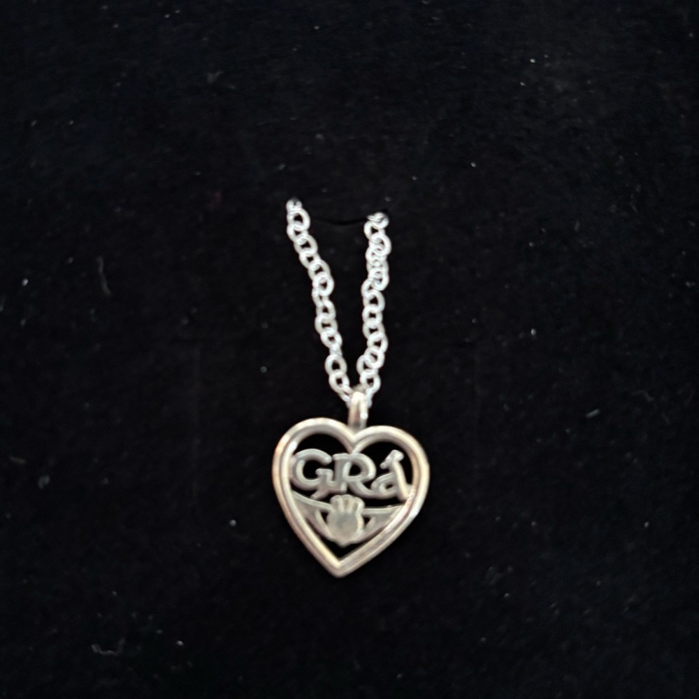 Claddagh Gra Sterling Silver Pendant Necklace